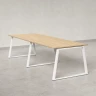 Cтол для переговоров, на A-обазном каркасе 2500x1400x750 RM083-250x140 Вяз Швейцарский светлый/Белый