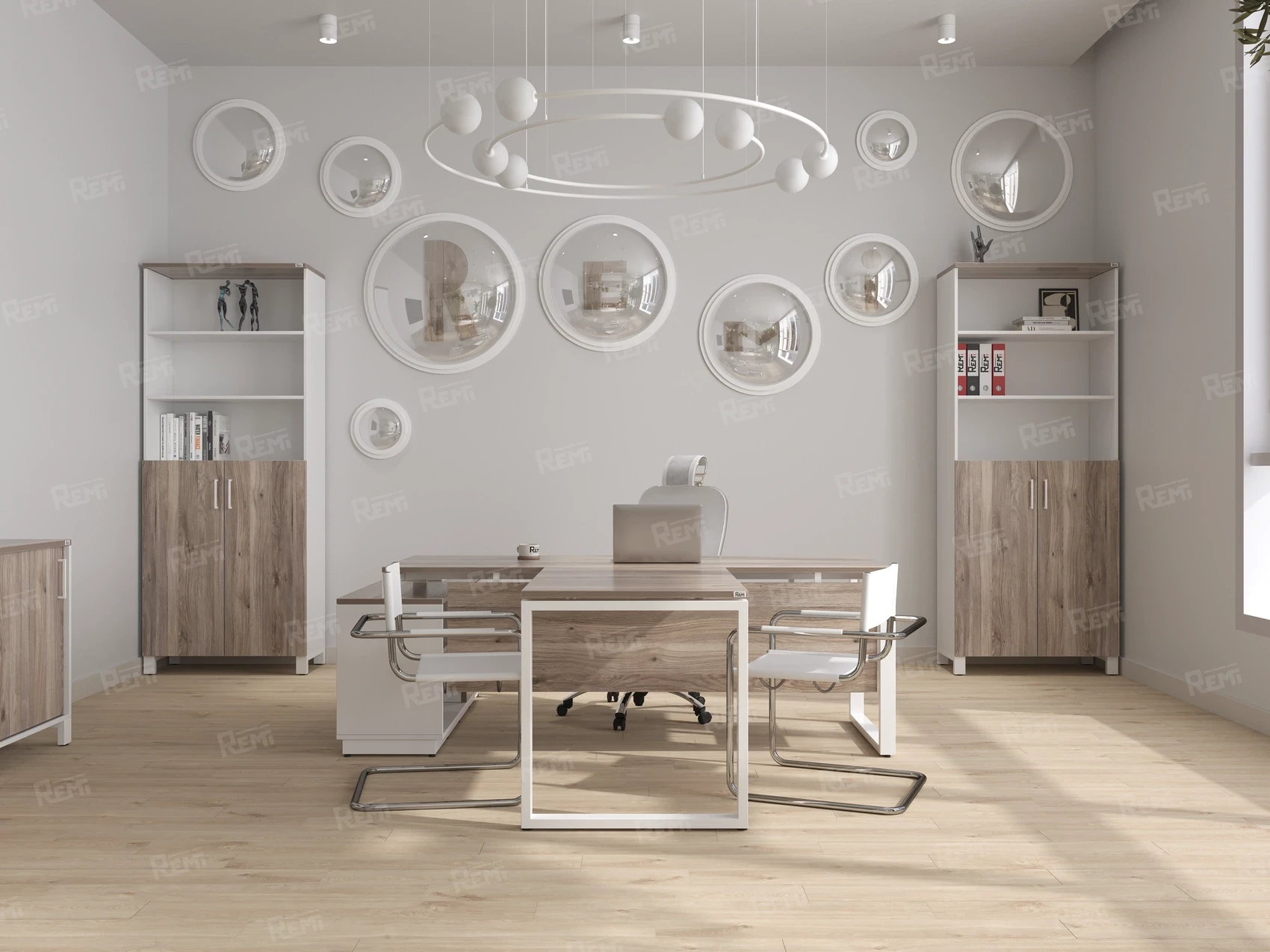 Серия РЕМИ МЕТАЛ | REMI METAL - в цвете: Дуб Маувелла/Белый