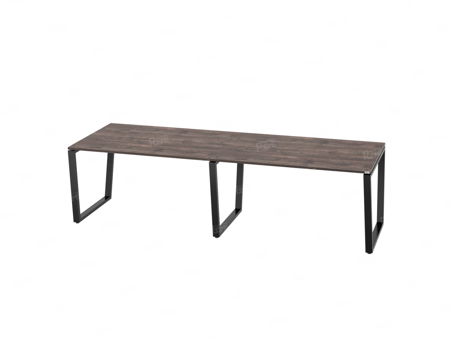 Cтол для переговоров, на V-обазном каркасе 2200x1250x750 RM082-220x125 Дуб Апрельский шоколад/Черный
