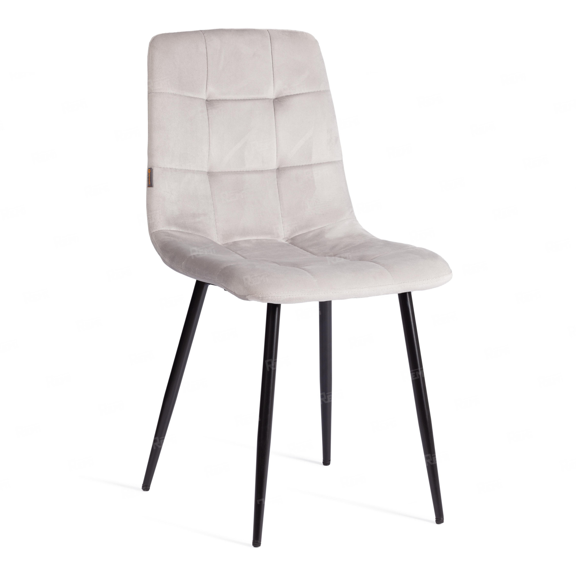 Стул CHILLY (mod. JSC-220) Светло-серый/Черный, Велюр (арт. 24280)