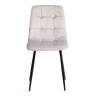 Стул CHILLY (mod. JSC-220) Светло-серый/Черный, Велюр (арт. 24280)