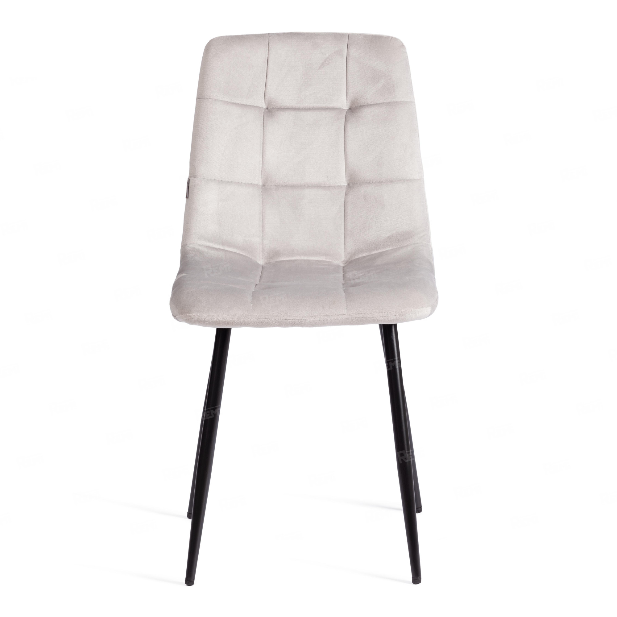 Стул CHILLY (mod. JSC-220) Светло-серый/Черный, Велюр (арт. 24280)