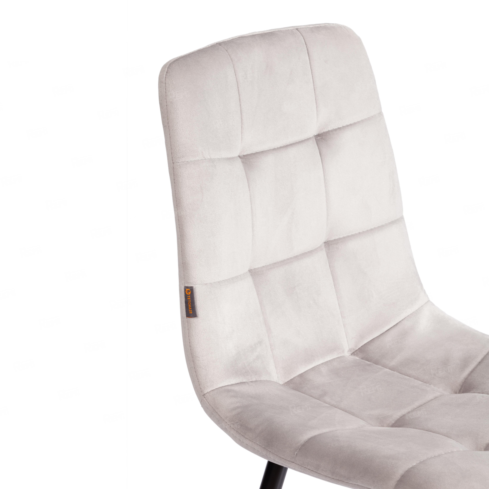 Стул CHILLY (mod. JSC-220) Светло-серый/Черный, Велюр (арт. 24280)