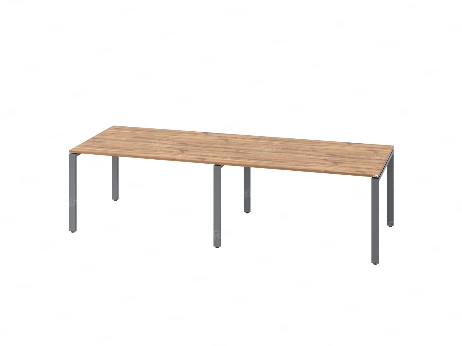 Cтол для переговоров, на П-образном каркасе 2200x1600x750 RM080-220x160 Дуб Юстус/Серый