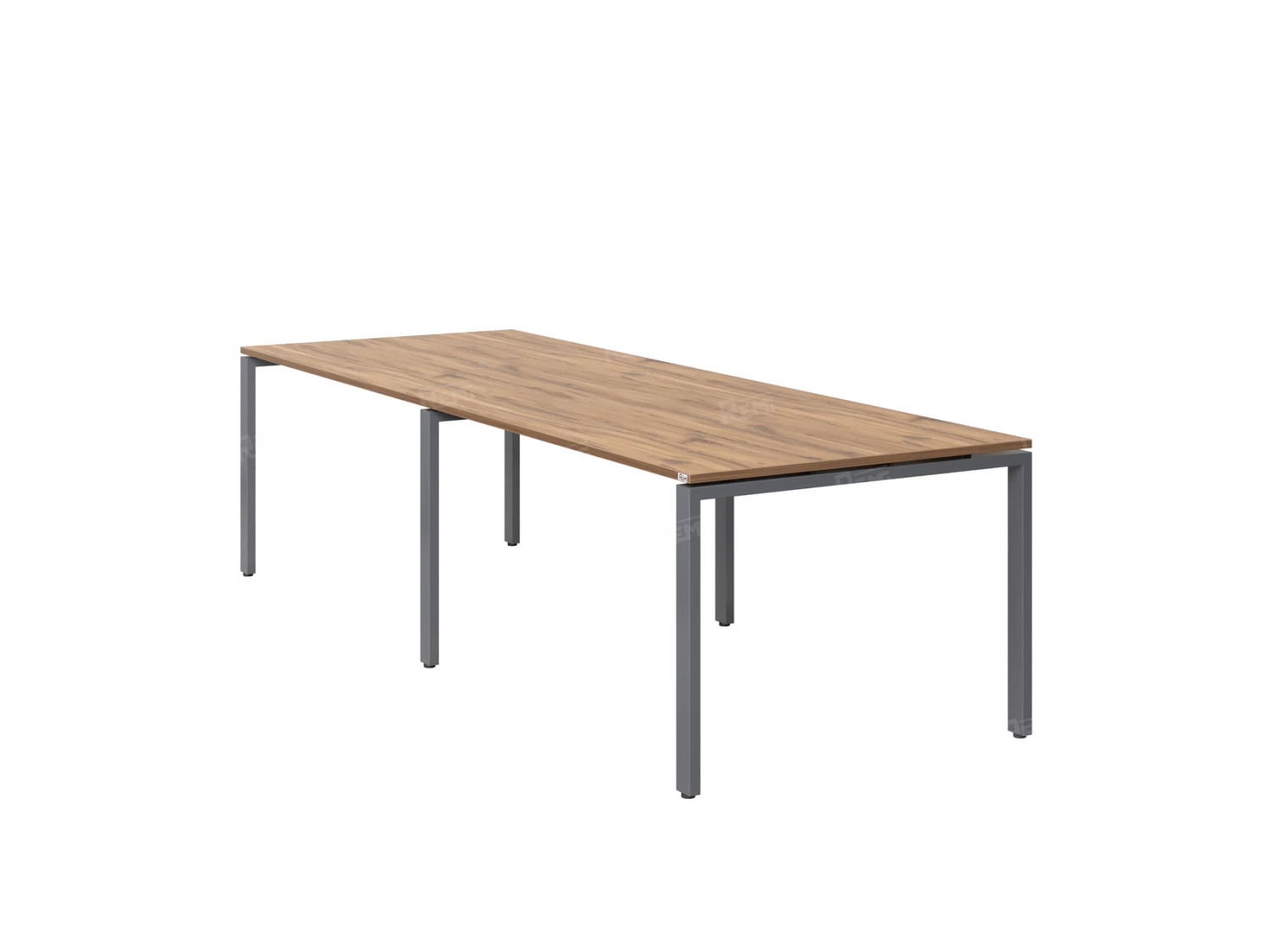 Cтол для переговоров, на П-образном каркасе 2200x1600x750 RM080-220x160 Дуб Юстус/Серый