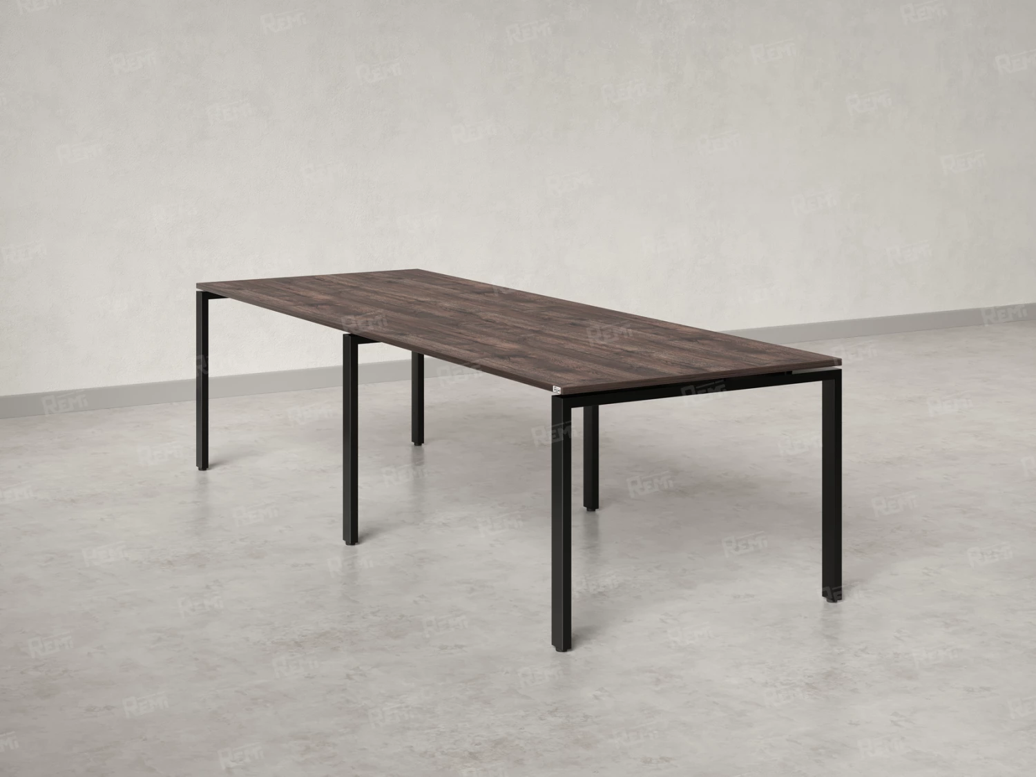 Cтол для переговоров, на П-образном каркасе 2600x1450x750 RM080-260x145 Дуб Апрельский шоколад/Черный