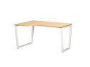 Стол угловой, U-опора, левый 1400x600/900x750, RM051-14x6-9 Вяз Швейцарский светлый/Белый