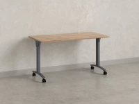 Стол складной, мобильный 1400x600x750 RM011-14x6 Дуб Юстус/Серый