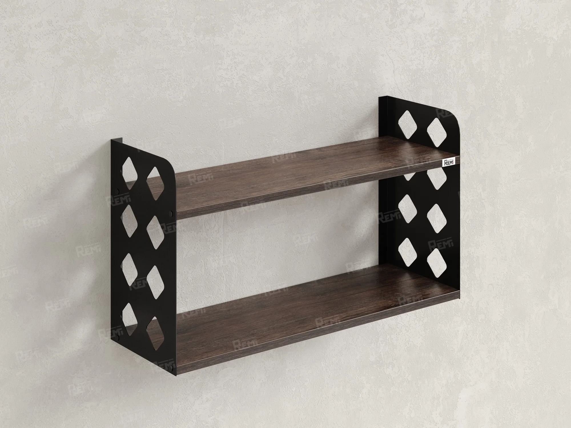 Полка настенная 900x200x500 RM192-90x20 Дуб Апрельский шоколад/Черный