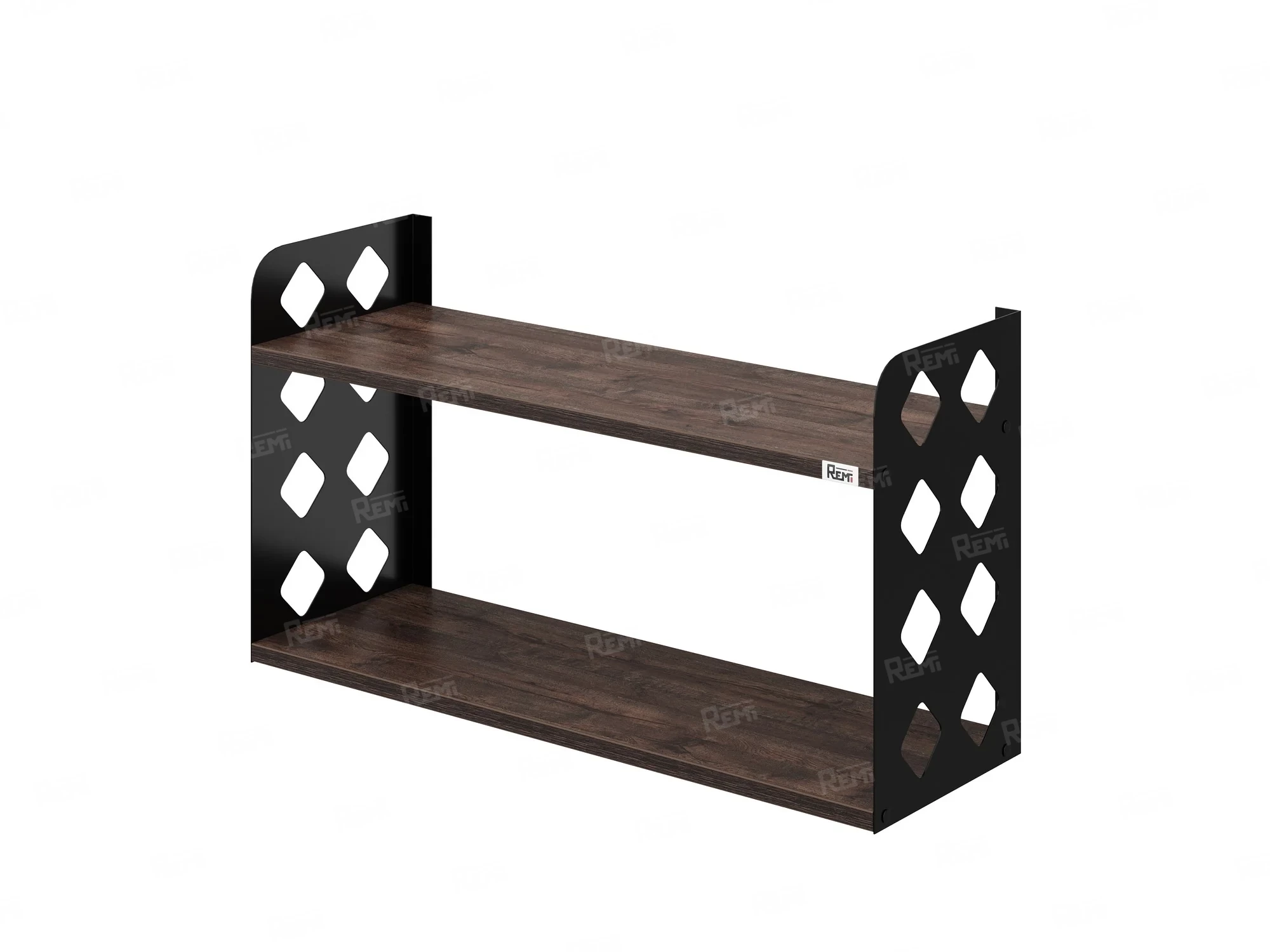 Полка настенная 900x200x500 RM192-90x20 Дуб Апрельский шоколад/Черный