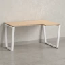 Стол угловой, U-опора, правый 1800x600/900x750, RM050-18x6-9 Вяз Швейцарский светлый/Белый