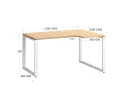 Стол угловой, О-опора, правый 1600x600/900x750, RM054-16x6-9 Вяз Швейцарский светлый/Белый