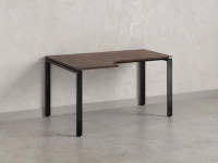 Стол угловой, П-опора, левый 1600x700/900x750, RM053-16x7-9 Дуб Апрельский шоколад/Черный