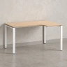 Стол угловой, П-опора, правый 1400x600/900x750, RM052-14x6-9 Вяз Швейцарский светлый/Белый