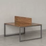 Бенч-система, 2 рабочих места, с одним экраном ЛДСП 1000x1600x750 RM169-2-10x16 Дуб Юстус/Серый
