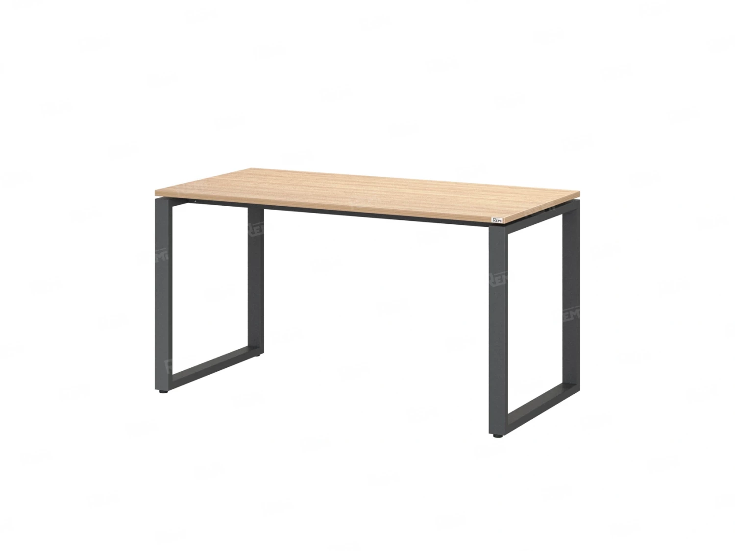 Стол прямой на O-образных опорах 800x800x750 RM002-8x8 Вяз Швейцарский светлый/Серый