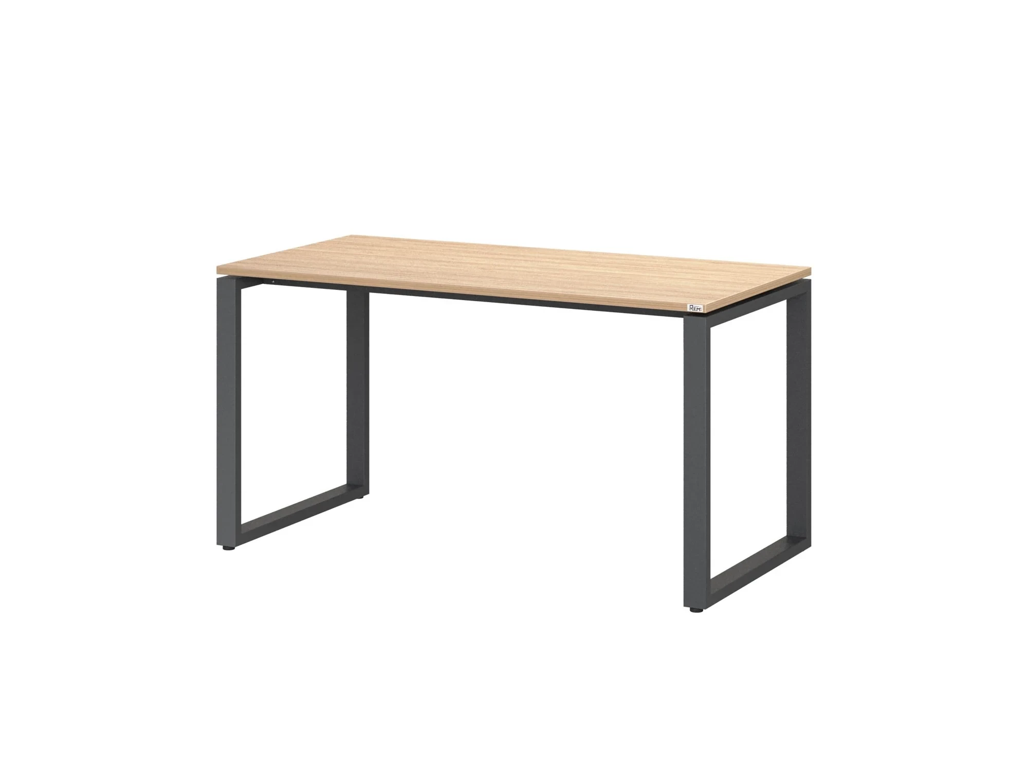 Стол прямой на O-образных опорах 800x800x750 RM002-8x8 Вяз Швейцарский светлый/Серый