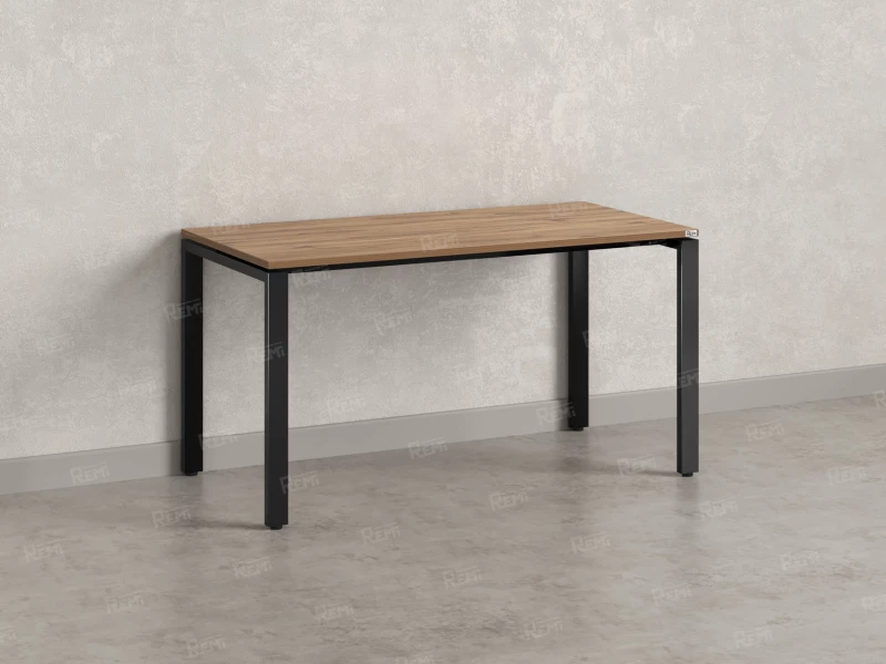 Стол прямой на П-образных опорах 1000x800x750 RM001-10x8 Дуб Юстус/Черный