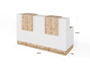 Стойка ресепшн 2-200 2000x700x1200 RTD084 Вотан/Белый. Серия Тандем / Tandem. Серия Тандем / Tandem