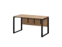 Стол прямой, О-опоры, экран ЛДСП,парящая стол-ца 800x700x750 RM008-8x7 Дуб Юстус/Черный