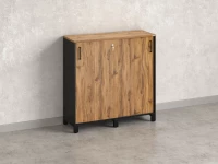 Шкаф-купе, 3 полки 1200x420x1200 RM128-120x42 Дуб Юстус/Черный