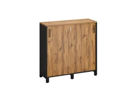 Шкаф-купе, 3 полки 1200x420x1200 RM128-120x42 Дуб Юстус/Черный