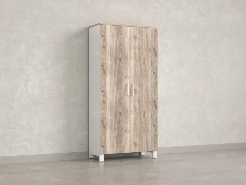 Шкаф распашной, 5 уровней 900x420x1900 RM152-90x41 Дуб Маувелла/Белый