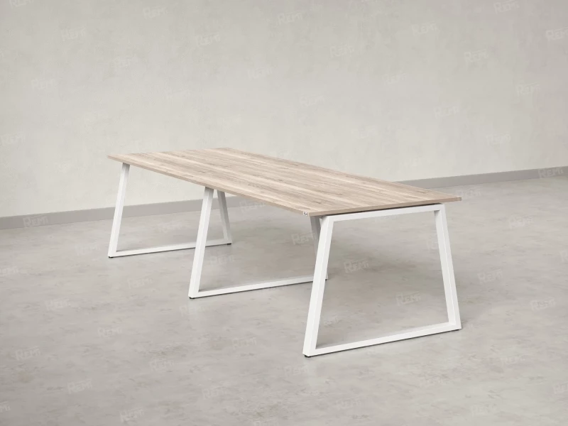 Cтол для переговоров, на A-обазном каркасе 2100x1450x750 RM083-210x145 Дуб Маувелла/Белый