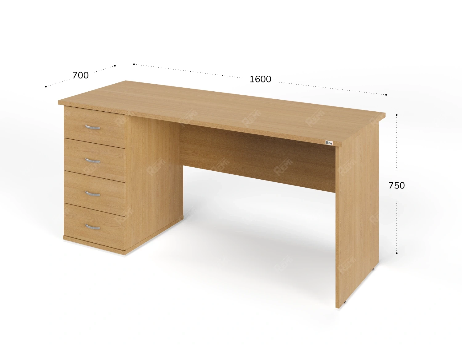 Однотумбовый стол RLG008 160x70x75 Бук, Серия ЛАЙТ | LIGHT