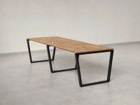 Cтол для переговоров, на V-обазном каркасе 2100x1250x750 RM082-210x125 Дуб Юстус/Черный