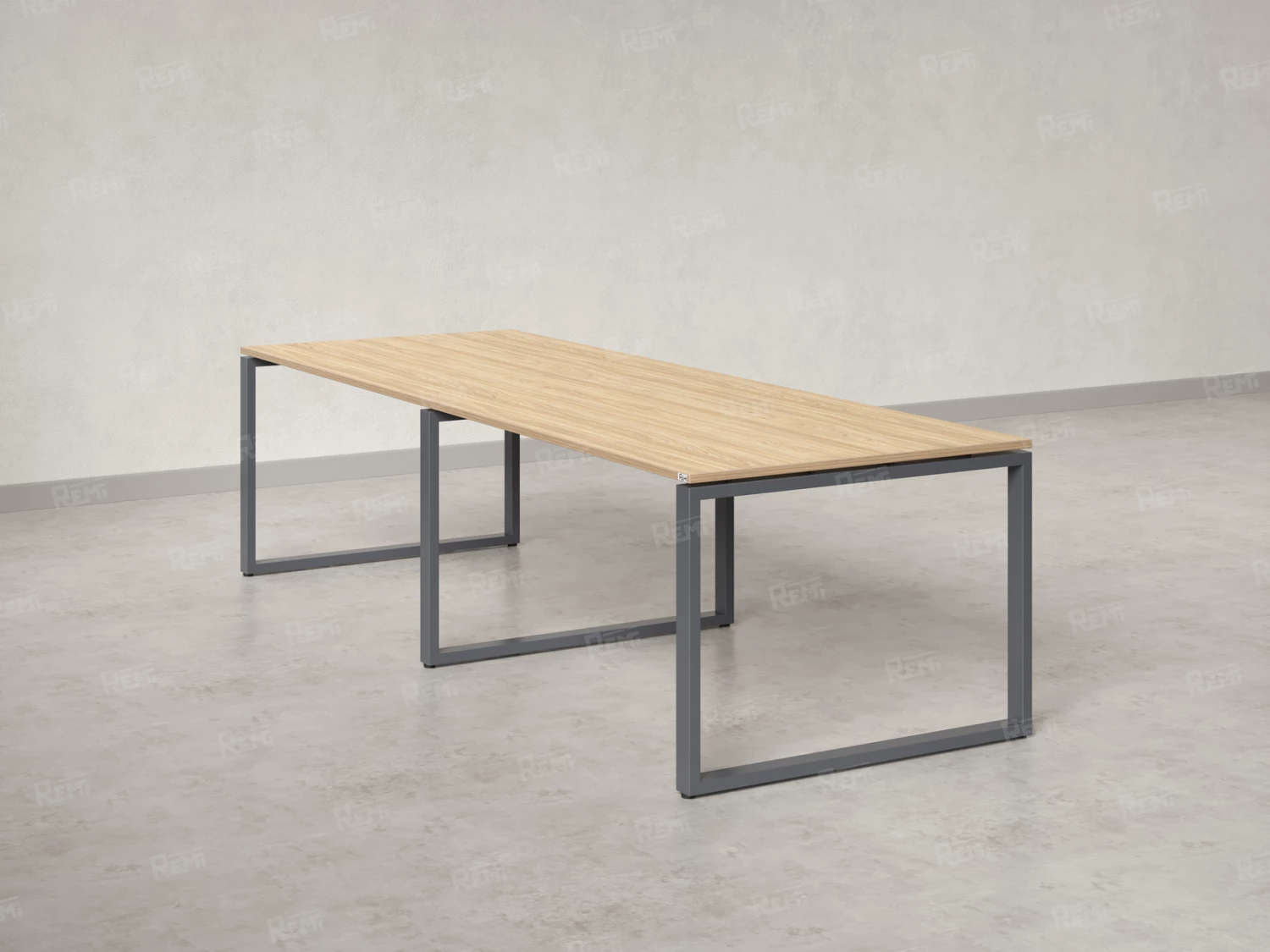 Cтол для переговоров, на О-обазном каркасе 2600x1650x750 RM081-260x165 Вяз Швейцарский светлый/Серый