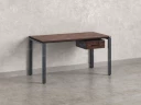 Стол прямой с подвесной тумбой, П-опора 1800x800x750 RM038-18x8 Дуб Апрельский шоколад/Серый