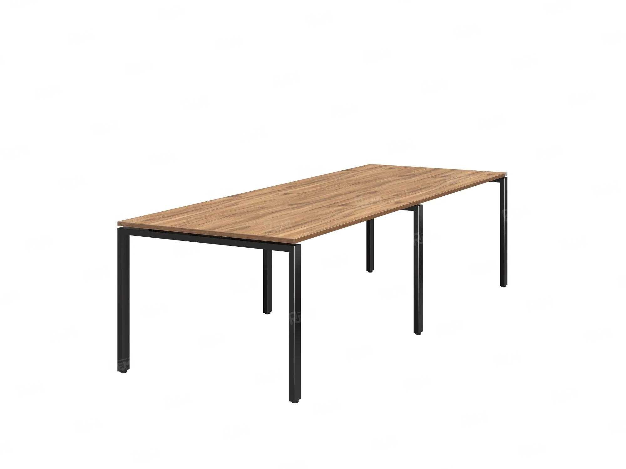 Cтол для переговоров, на П-образном каркасе 2500x1450x750 RM080-250x145 Дуб Юстус/Черный