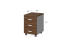 BRL RB033-40х50 Тумба мобильная 400х500х610 Орех Вармия/Серый вулканический