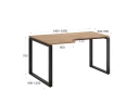 Стол угловой, О-опора, левый 1400x800/1000x750, RM055-14x8-10 Дуб Юстус/Черный