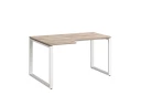 Стол угловой, О-опора, левый 1800x700/900x750, RM055-18x7-9 Дуб Маувелла/Белый