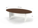 BRL RB007-240х120 Конференц-стол овальный 2400х1200х740 Орех Вармия/Белый