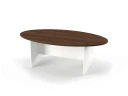 BRL RB007-240х120 Конференц-стол овальный 2400х1200х740 Орех Вармия/Белый