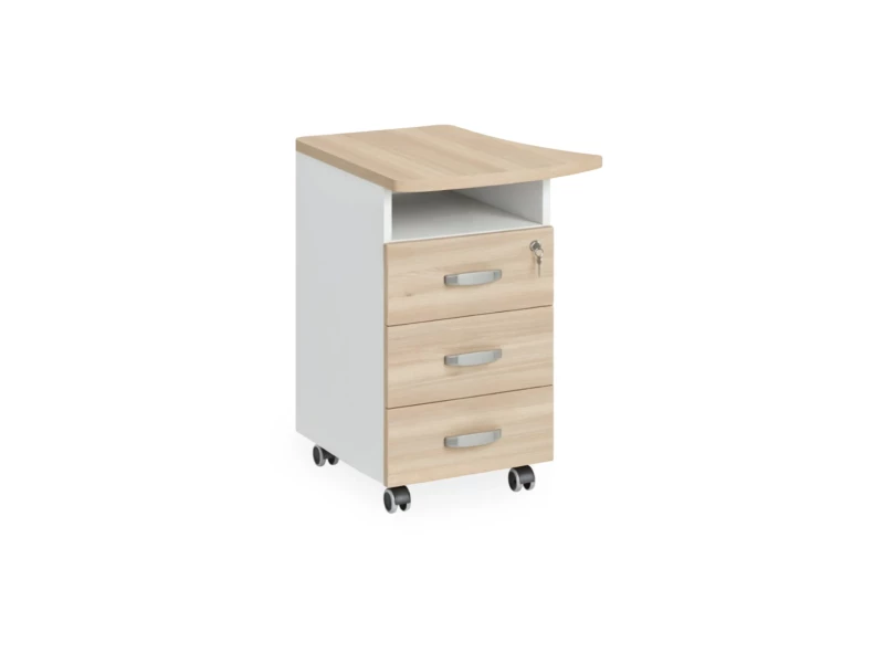 BRL RB086-57х60L Тумба приставная левая 570х600х740 Акация/Белый