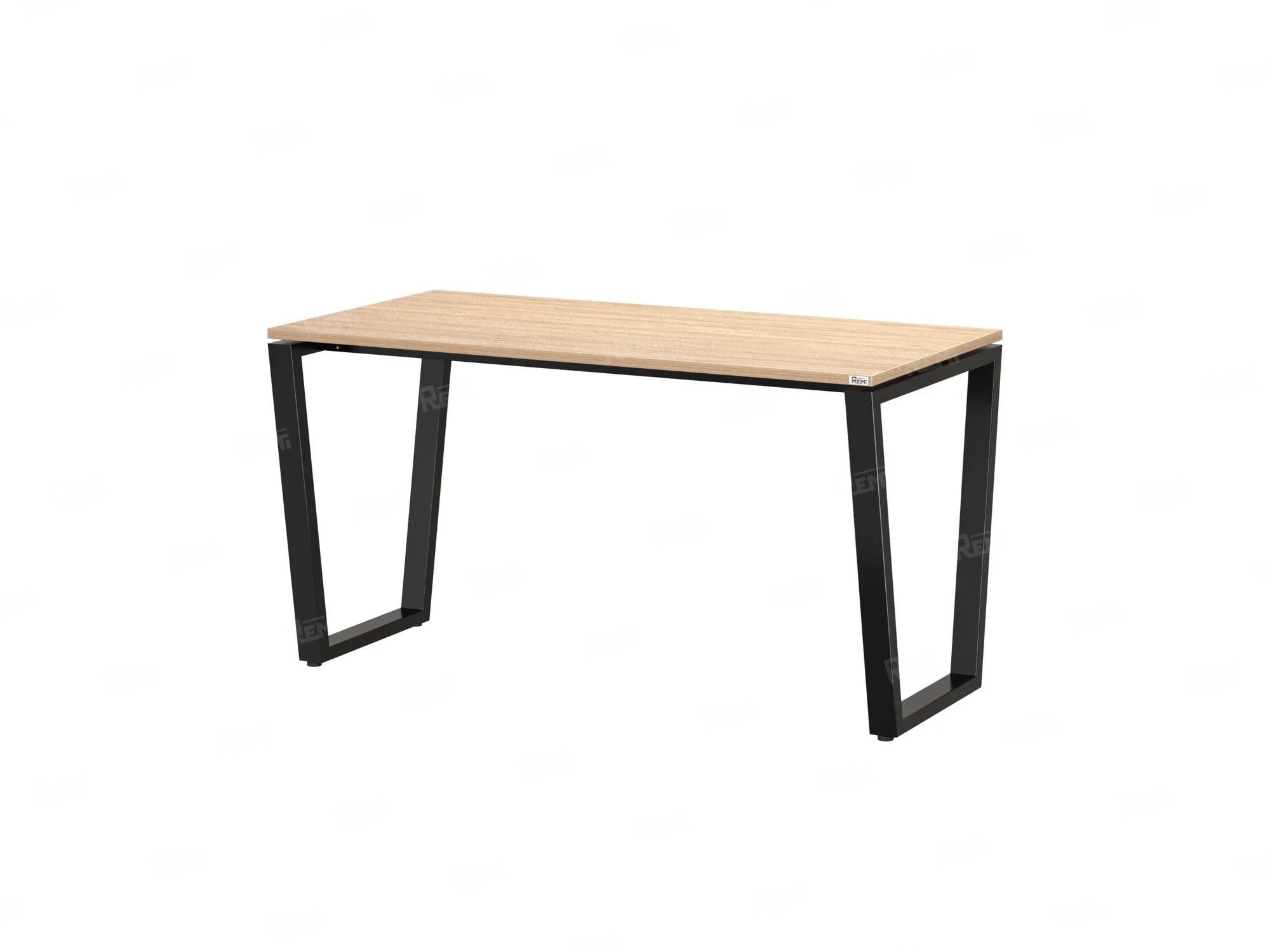 Стол прямой на U-образных опорах 800x700x750 RM003-8x7 Вяз Швейцарский светлый/Черный