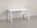Стол прямой на О-образных опорах, экран ЛДСП 1200x700x750 RM006-12x7 Белый/Белый