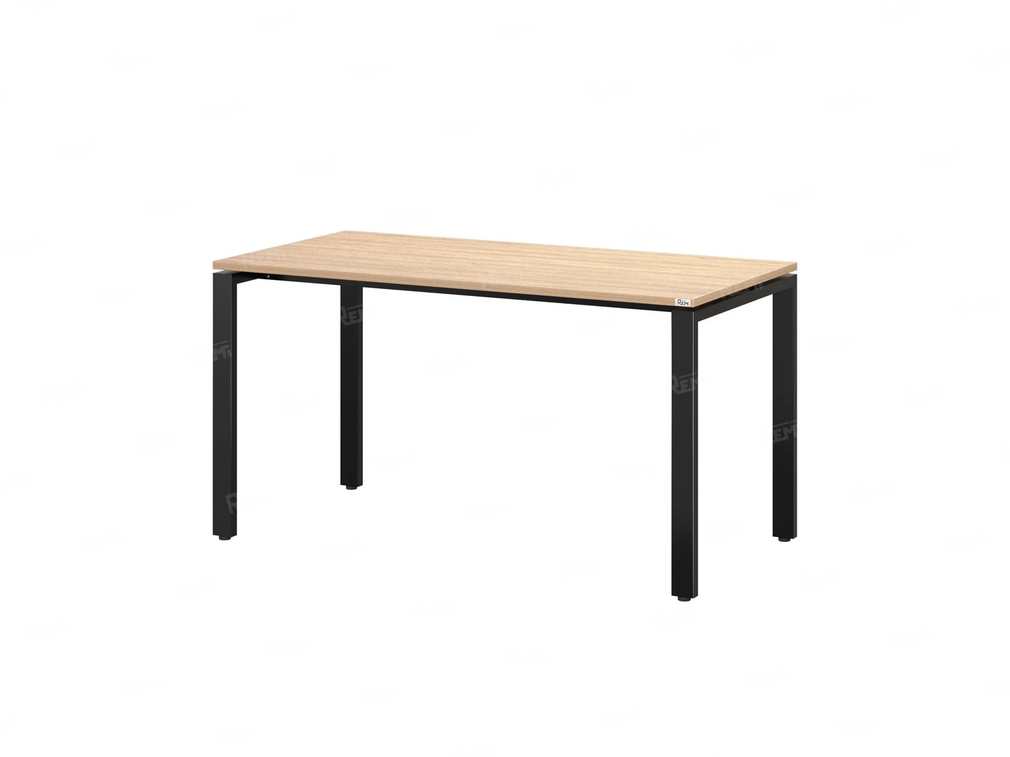 Стол прямой на П-образных опорах 2000x700x750 RM001-20x7 Вяз Швейцарский светлый/Черный