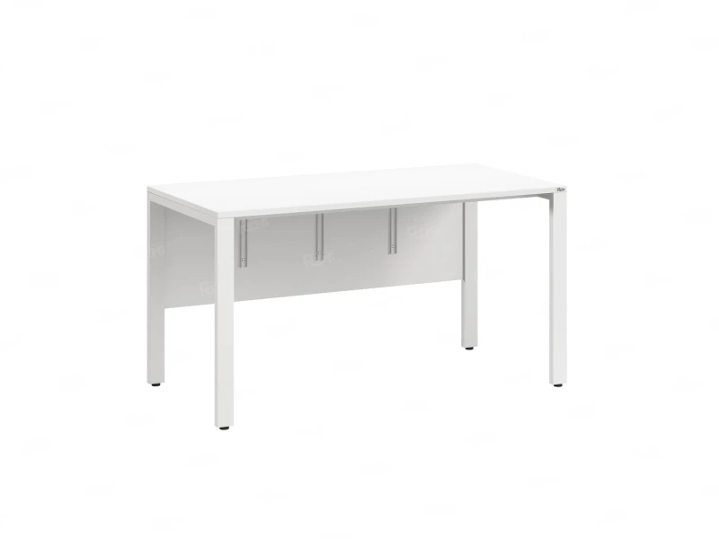 Стол прямой на П-образных опорах, экран ЛДСП 1000x800x750 RM005-10x8 Белый/Белый