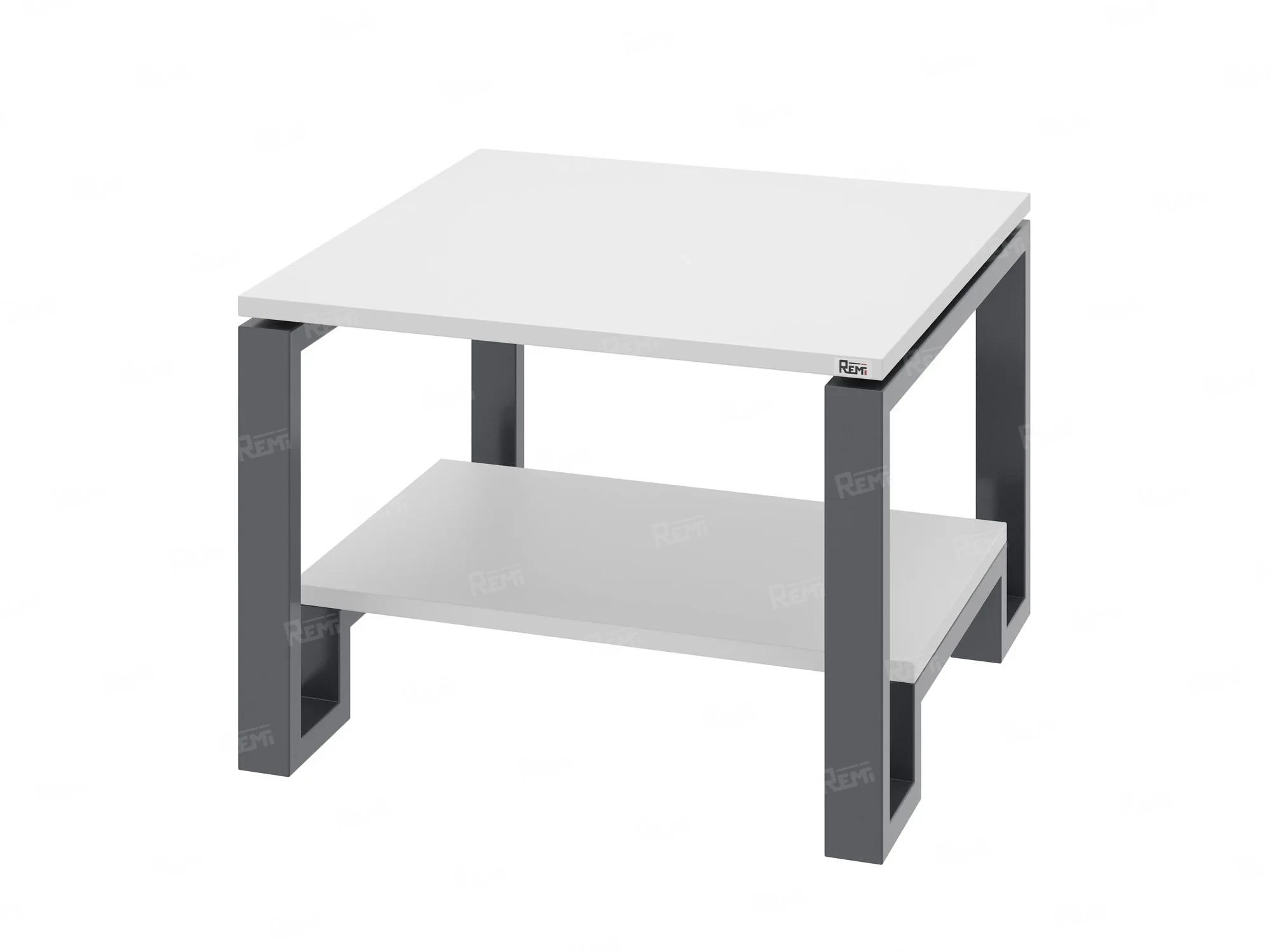 Журнальный стол с полкой 1100x600x550 RM181-11x6 Белый/Серый