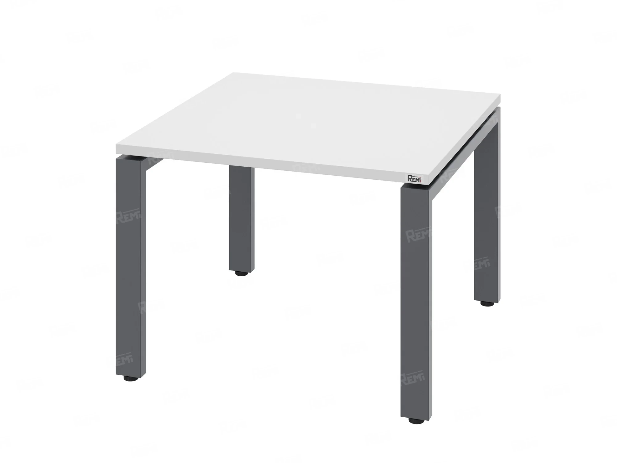 Журнальный стол с полкой 600x600x550 RM183-6x6 Белый/Серый