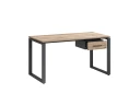 Стол прямой с подвесной тумбой, О-опора 1600x600x750 RM036-16x6 Дуб Маувелла/Серый