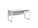 Стол прямой, подвесная тумба, ЛДСП экран, О-опора 1600x700x750 RM032-16x7 Белый/Белый