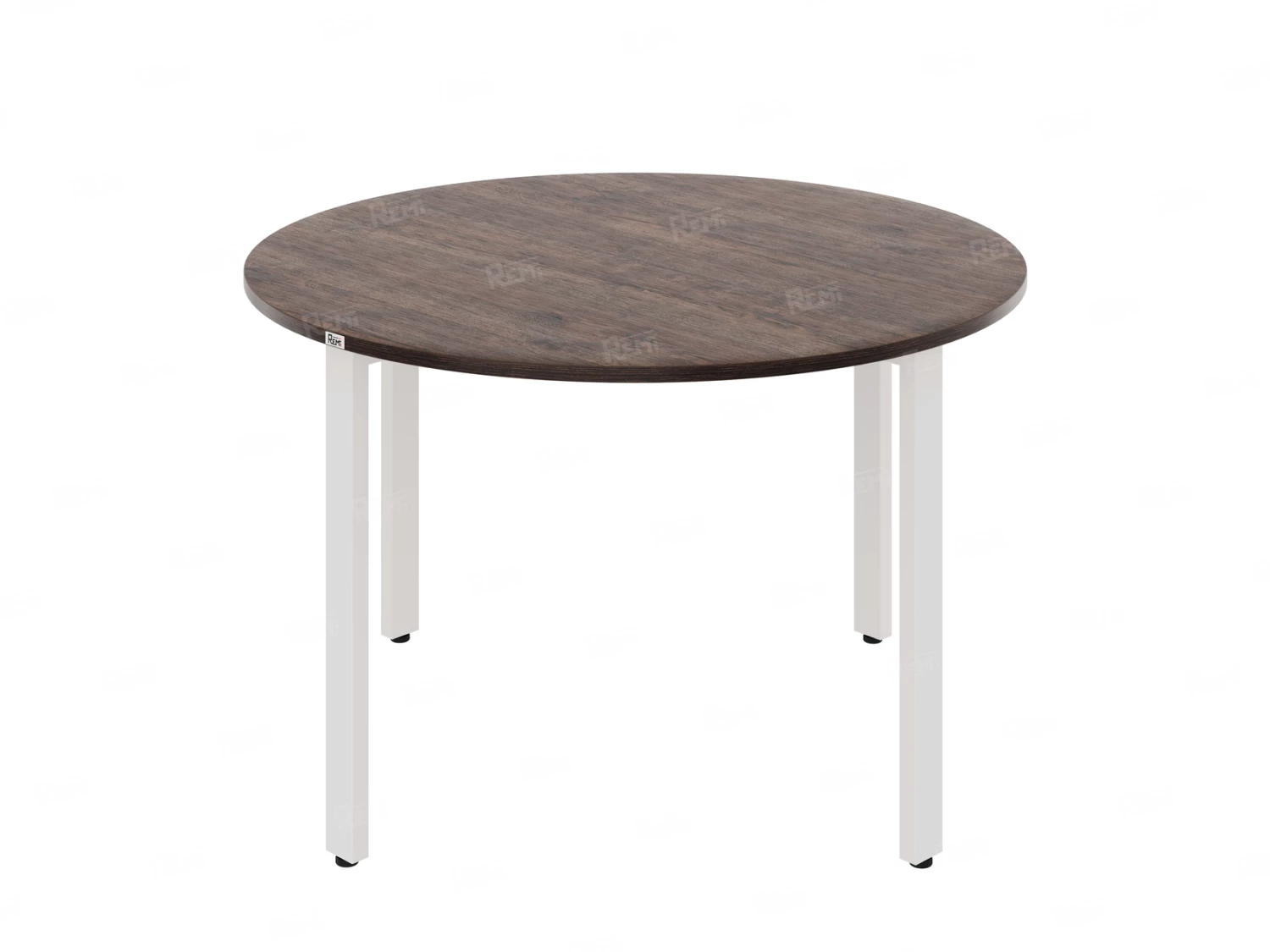 Круглый стол на П-образных опорах 1500x1500x750 RM186-15x15 Дуб Апрельский шоколад/Белый