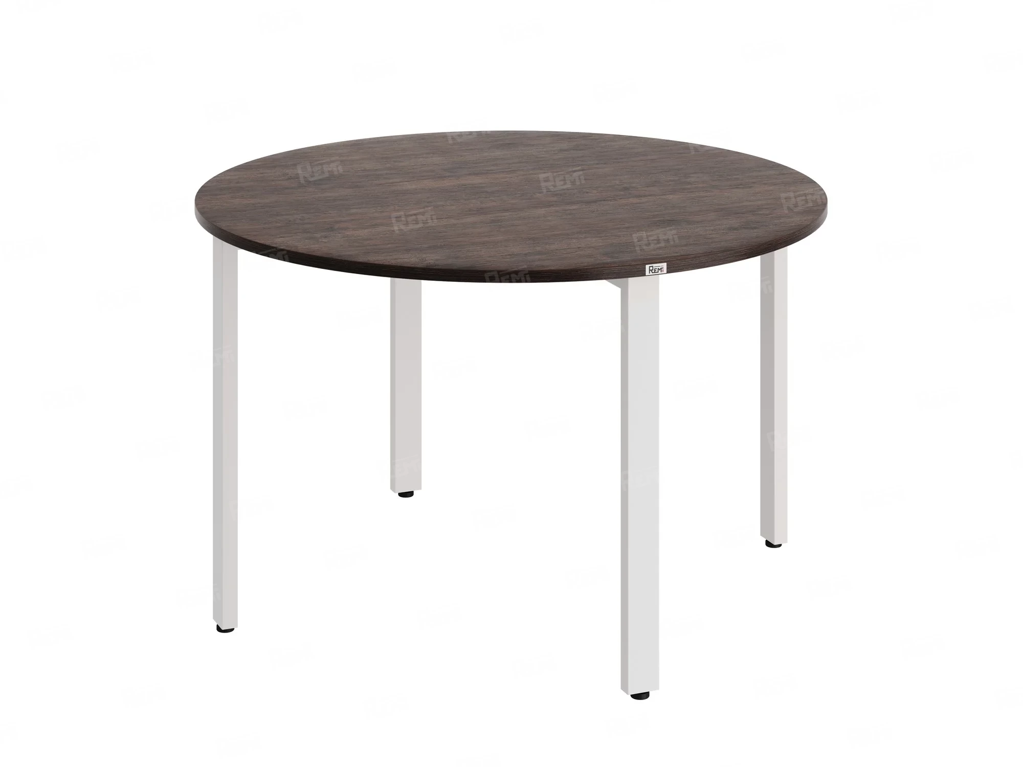 Круглый стол на П-образных опорах 1500x1500x750 RM186-15x15 Дуб Апрельский шоколад/Белый