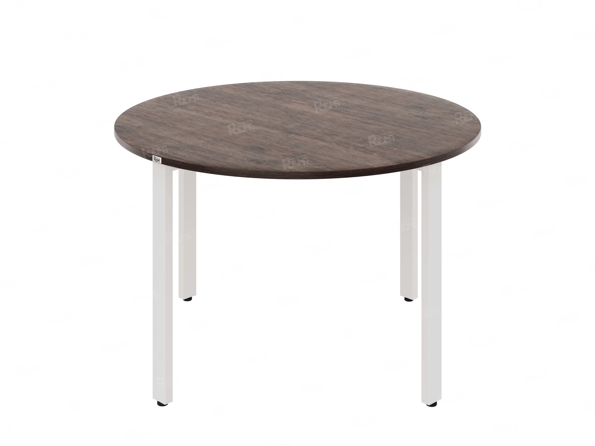 Круглый стол на П-образных опорах 1500x1500x750 RM186-15x15 Дуб Апрельский шоколад/Белый